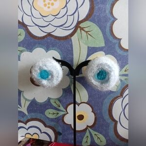 Handmade Fuzzy Yarn Earrings  Earrings